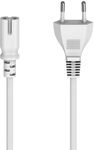 Hama Netzkabel 2 polig, Eurostecker, 5m (Doppelnut/C7, 2 Pin, Stromkabel, Netzkabel