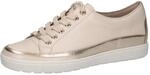 CAPRICE Damen Sneaker flach aus Leder mit Schn&uuml;rsenkeln, Beige (Cream Comb), 39 EU