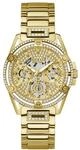 Guess US Women's Gold-Tone Crystal Multifunction Watch
