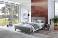 sette notti Polsterbett Jazz 140 x 200 cm mit Kopfteil gesteppt & Stoffbezug Stelar -