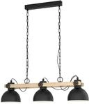 EGLO Pendellampe Lubenham 3 flammige Vintage Pendelleuchte