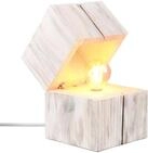 Trio Leuchten Tischleuchte Treasure 514110101, Holz wei&szlig;, inkl. 1x E14 LED