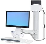 Ergotron Sit-Stand Combo System Mit CPU-Halter klein Befestigungskit Griff...