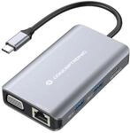 Conceptronic DONN21G 7-in-1 USB 3.2 Gen 1 Dockingstation, HDMI, VGA, GbE LAN, USB-A