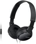 Sony MDR-ZX110AP faltbarer B&uuml;gelkopfh&ouml;rer mit Headsetfunktion, Schwarz, Mit