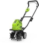 Greenworks G40TL Akku Gartenfr&auml;se, Rasenfr&auml;se mit Frontzinken, 25 cm Arbeitsbreite,