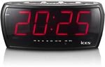 ICES ICR-230-1 PLL FM Uhrenradio mit Dual Alarm (Jumbo Display, Sleep-Timer,