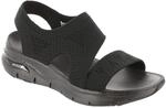 Skechers Damen Arch Fit Brightest Day, Schwarz gestrickt, 37 EU