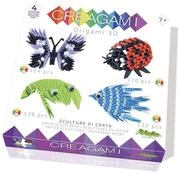 Creagami 3178731 Origami 3D, Papierskulptur 4er Set Tiere, Bastelset f&uuml;r...