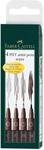 Faber-Castell 167101 - Tuschestift Pitt artist pen 4er Packung sepia