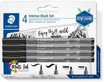 STAEDTLER pigment brush intense black Set, unterschiedliche Brush, Soft Brush,