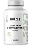 Nutri + Arginin Citrullin Kapseln - 360 Caps hochdosiert + vegan - 3000 mg