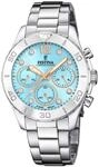 Festina Damen Uhr Analog Edelstahl 316L Silber - Quarz Chronograph - Mineralglas