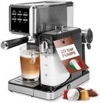 ProfiCook&reg; Espressomaschine 2in1 | f&uuml;r Kaffeepulver und Nespresso kompatible