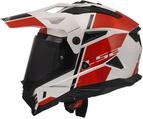 LS2, Motocrosshelme Pioneer II Hill Gloss White Red, L
