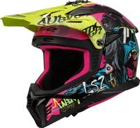 LS2, Motorrad-Crosshelm FAST II GORILLA Purple H-V Yellow, L