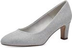Tamaris Damen Pumps mit Blockabsatz, metallic, 37 EU