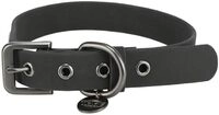 Trixie Hunde-Halsband CityStyle L: Halsumfang 45-52cm/25mm schwarz - Hochwertiges PVC