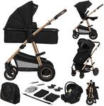 LIONELO Amber 3-in-1 Kombikinderwagen - Babywanne, Sportsitz, i-Size Autositz