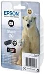 Epson Original Eisb&auml;r Claria 26 Einzel-Tintenpatrone Photo Schwarz &ndash; 1 x 4,7...