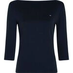 Tommy Hilfiger Damen Langarmshirt New Cody Slim U-Boot-Ausschnitt, Blau (Nos...