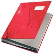 Leitz 57450025 Unterschriftsmappe Design, 18 F&auml;cher, rot