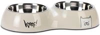 Karlie Hundenapf Elize 960 ml hellgrau Dinner Set 2 x 480 ml