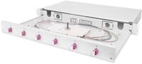 DIGITUS LWL Splei&szlig;box 6 Kupplungen - LC - OM4 - 1HE - 19-Zoll - Multi-Mode Duplex -
