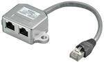 Goobay Netzwerk Adapter (Cat 5 Ethernet und ISDN RJ45 Stecker auf 2x RJ45 Buchse)
