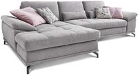 Cavadore L-Form-Sofa Castiel mit Federkern / Gro&szlig;e Eckcouch mit