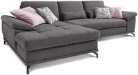 Cavadore L-Form-Sofa Castiel mit Federkern / Gro&szlig;e Eckcouch mit