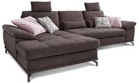 Cavadore L-Form-Sofa Castiel mit Federkern / Gro&szlig;es Schlafsofa mit Bettfunktion,