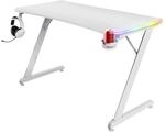 GXTrust Luminus RGB Gaming Tisch Wei&szlig; 120 x 60 cm mit LED Beleuchtung | 10...