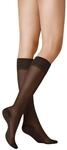 KUNERT Damen Kniestr&uuml;mpfe Cotton Sole 20 hautsympatisch 20 DEN Black 0500 35/38
