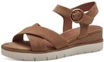 Tamaris Damen Sandalette mit Keilabsatz, braun, 37 EU