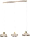 EGLO H&auml;ngelampe Valdiola, Pendelleuchte Esstisch 3-flammig, Esszimmerlampe aus