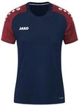 JAKO Damen T-Shirt Performance, Marine/Rot, 42