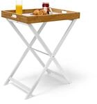 Relaxdays Tabletttisch Bambus H x B x T: ca. 72 x 60 x 40 cm Beistelltisch mit