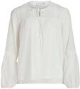 Vila Damen Viedee L/S Top/Su - Noos Bluse 14079577,Snow White,38