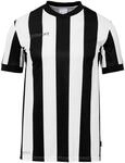 uhlsport Unisex Retro Stripe Kurzarm T-Shirt, Schwarz/Wei&szlig;, XXL EU