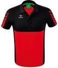Erima Herren Six Wings Sport Polohemd (1112234), rot/schwarz, XXL