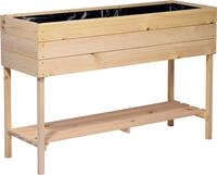 dobar&reg; 58175FSCe breites Hochbeet XL aus Holz |Erh&ouml;htes Gem&uuml;sebeet | Kr&auml;uterbeet