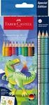 Faber-Castell - Buntstifte Set Dino, 13-teilig, inkl. Stickern