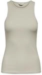 ONLY Damen Onlkenya Rib Tank Top JRS Noos, Pumice Stone,M