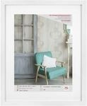 walther design Bilderrahmen weiss 40 x 50 cm mit Kunstglas, Stockholm EA450W