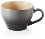 Le Creuset Gro&szlig;e Cappuccino Tasse aus Steinzeug, 400 ml, Flint, 70304404440002