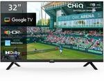 CHIQ TV L32G7V,32 Zoll Fernseher, HD Smart TV, Google TV, Google Assistent,HDR,Google