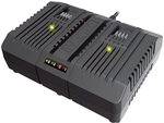 WORX WA3883 Original Dual-Ladeger&auml;t &ndash; gleichzeitige Aufladen von 2X WORX 20V Akkus