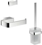 emco LOFT Badacccessoire-Set, Toilettenpapierhalter, WC-B&uuml;rstenganitur &