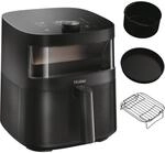 Haier Hei&szlig;luftfritteuse mit Glasfenster I Airfryer mit 9 Programmen & 7 Liter